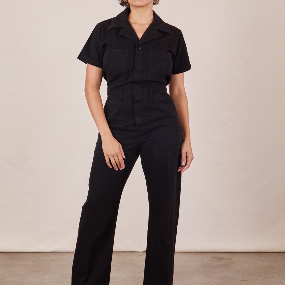 Big Bud Press Black Short Sleeve Jumpsuit, Medium